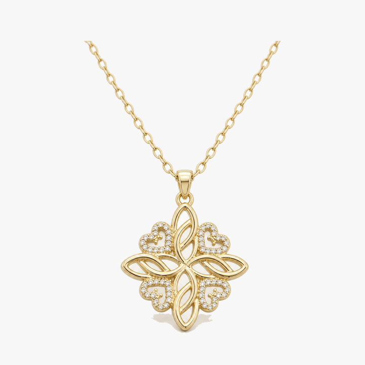 Elowen – Halsband z Kristall Celtickim Węzłem