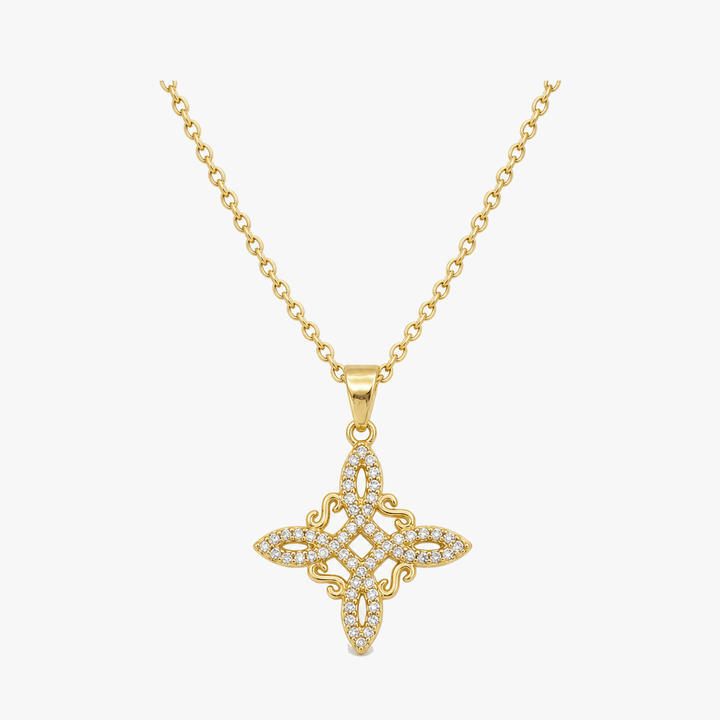Elowen – Halsband z Kristall Celtickim Węzłem