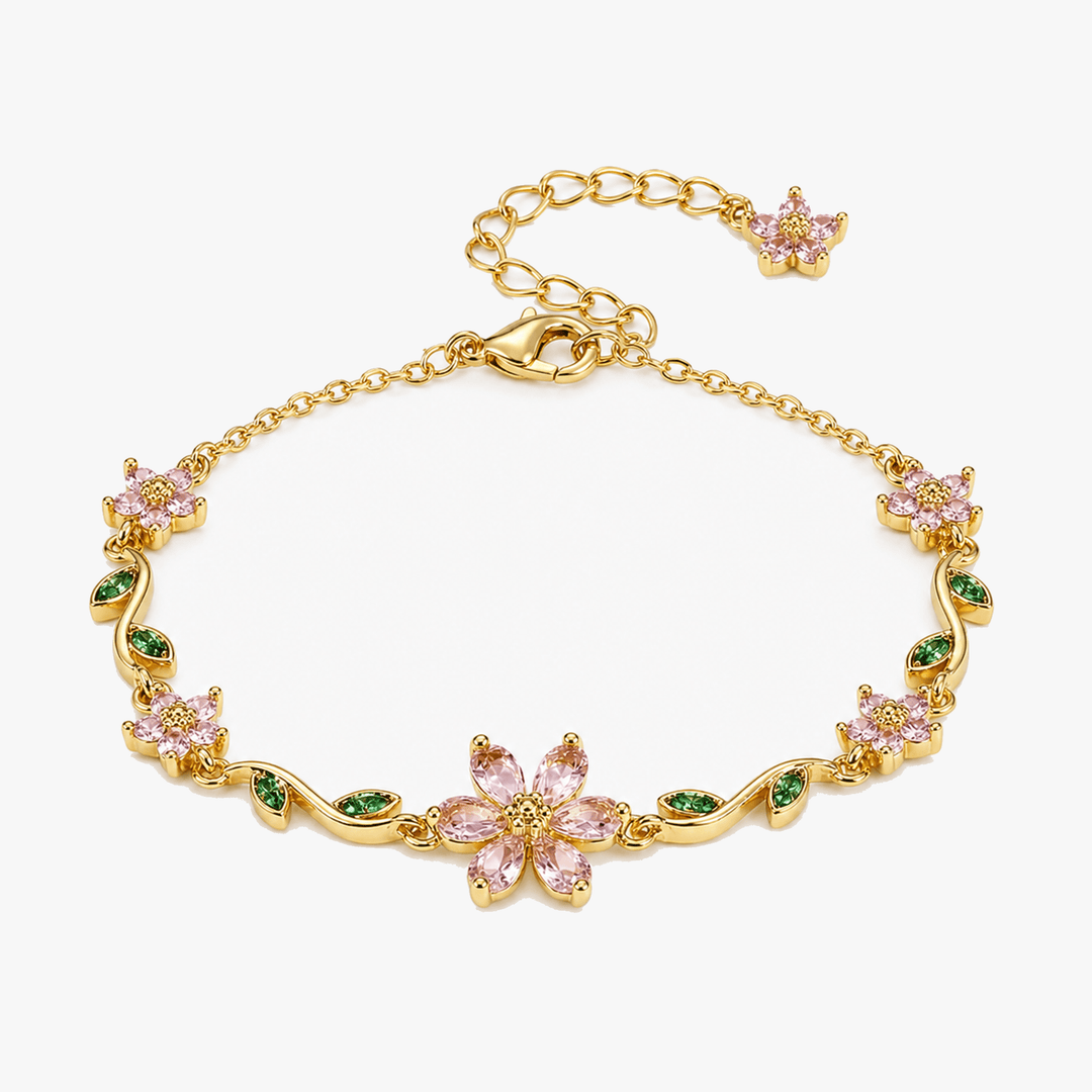 Florelle – Bransoletka z Kryształowymi Kwiatami Wina