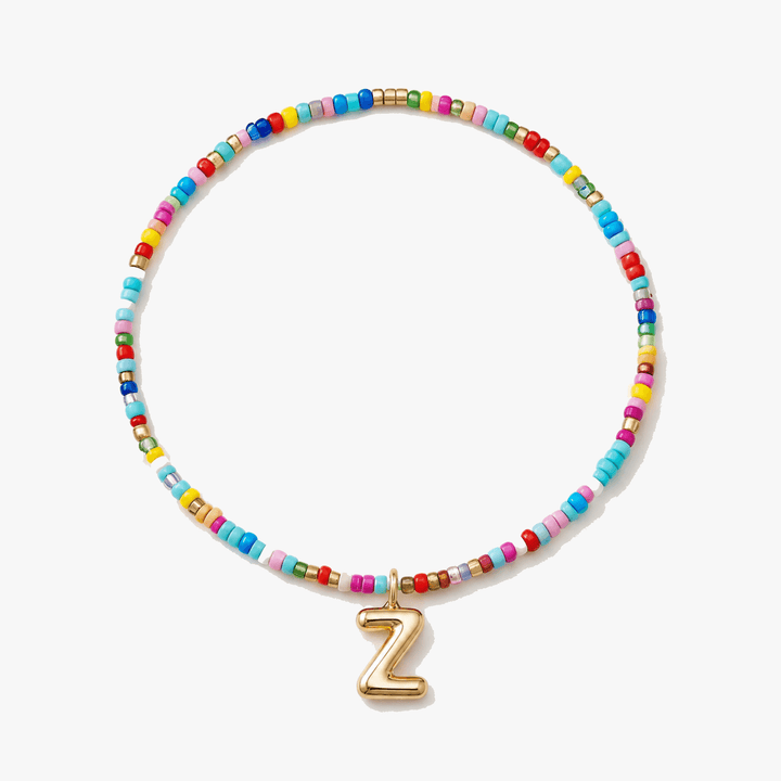 Liora – Färgowy Halsband z Beadami z Inicjałem