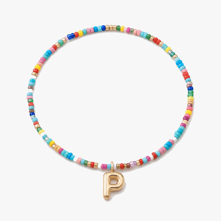 Liora – Färgowy Halsband z Beadami z Inicjałem