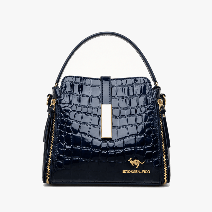 Velora – Handväska Crossbody w Lakierowanym Krokodylu