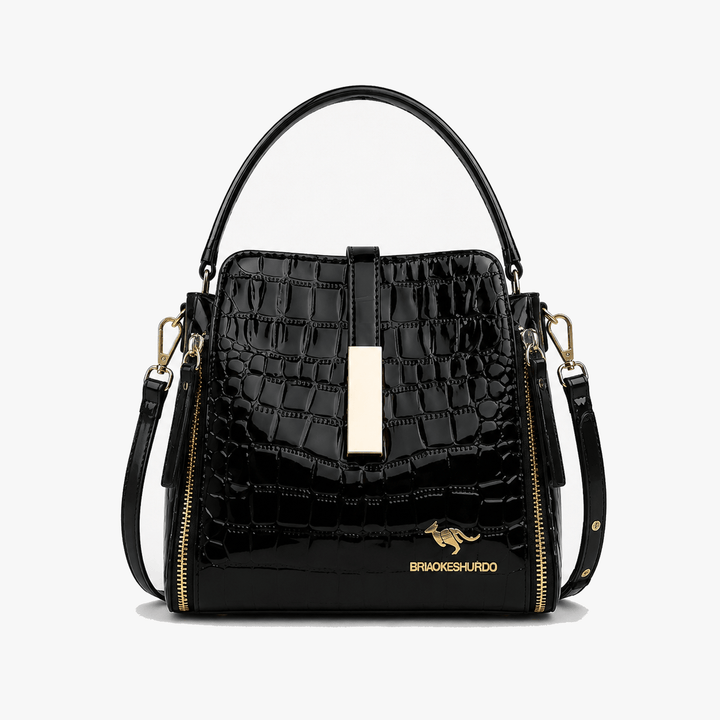 Velora – Handväska Crossbody w Lakierowanym Krokodylu