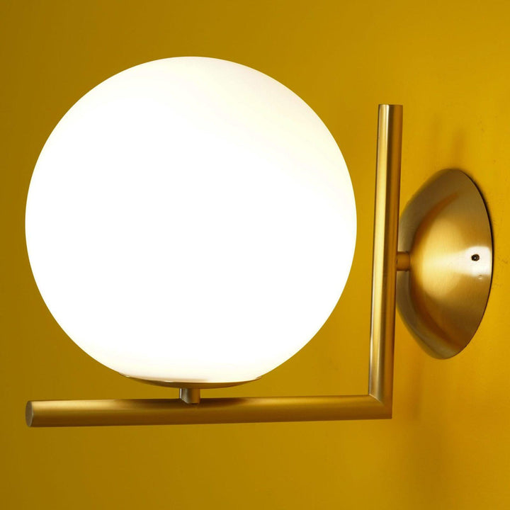 Blåst Glas Opal Glas Vägglampa