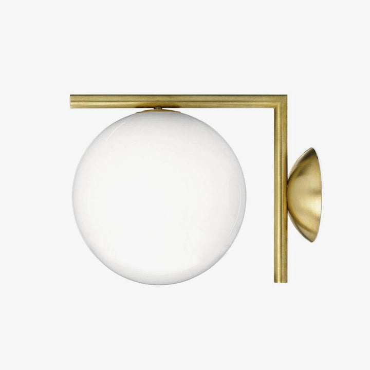 Blåst Glas Opal Glas Vägglampa