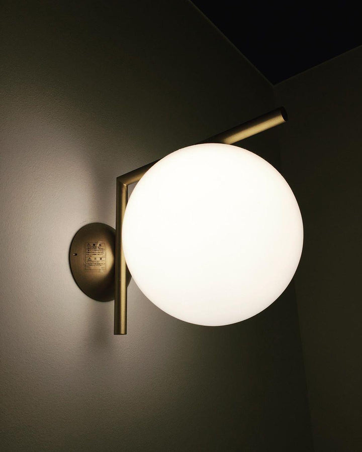 Blåst Glas Opal Glas Vägglampa