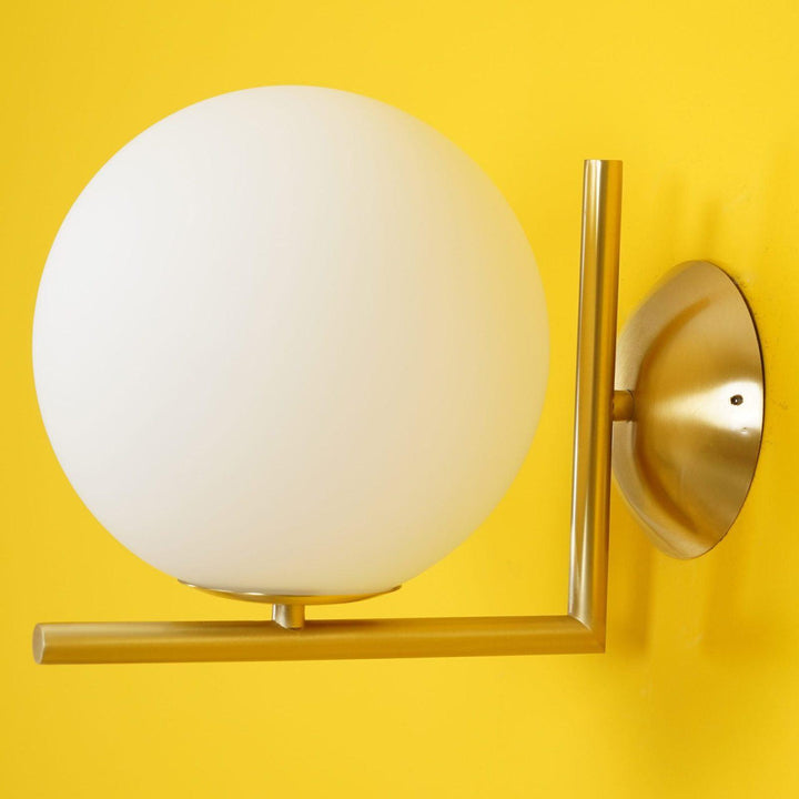 Blåst Glas Opal Glas Vägglampa