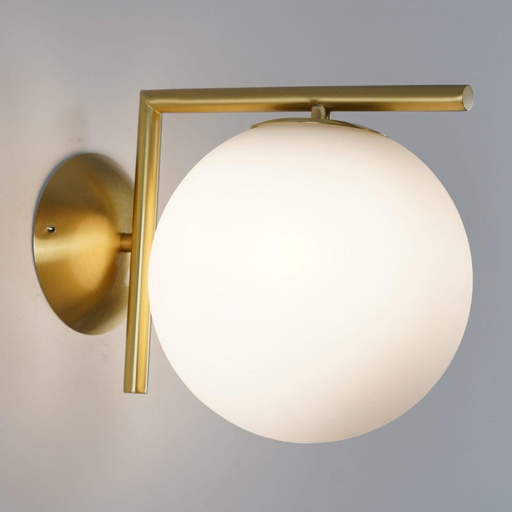 Blåst Glas Opal Glas Vägglampa