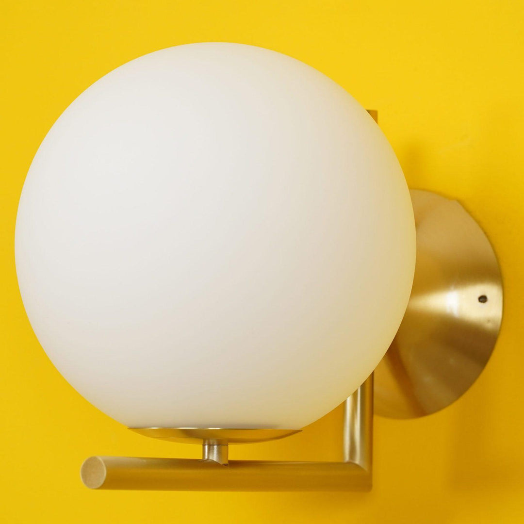 Blåst Glas Opal Glas Vägglampa