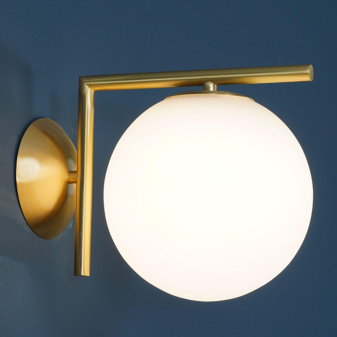Blåst Glas Opal Glas Vägglampa