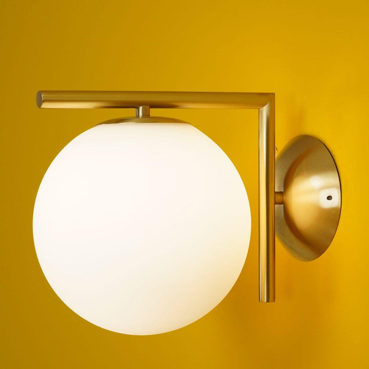 Blåst Glas Opal Glas Vägglampa