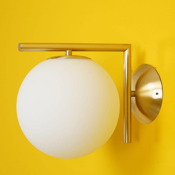 Blåst Glas Opal Glas Vägglampa