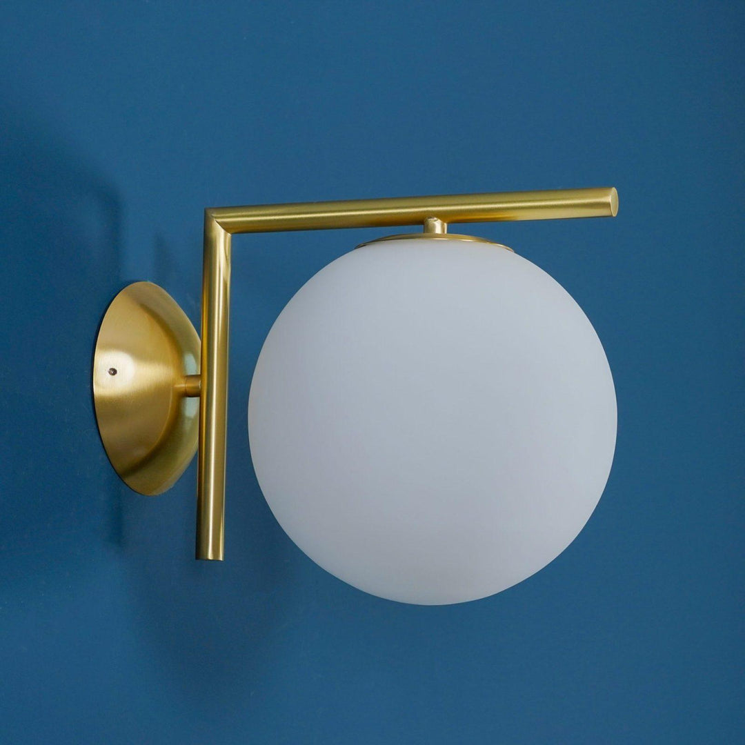 Blåst Glas Opal Glas Vägglampa