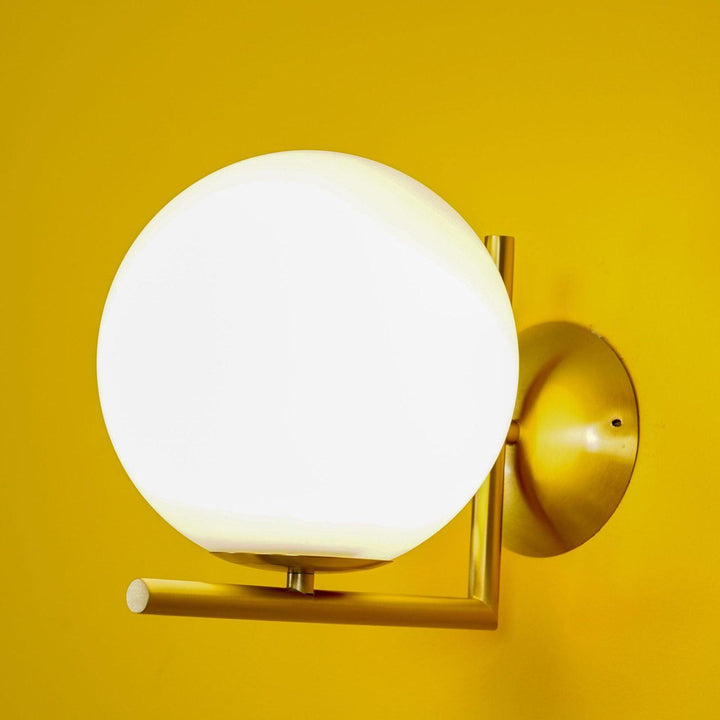 Blåst Glas Opal Glas Vägglampa