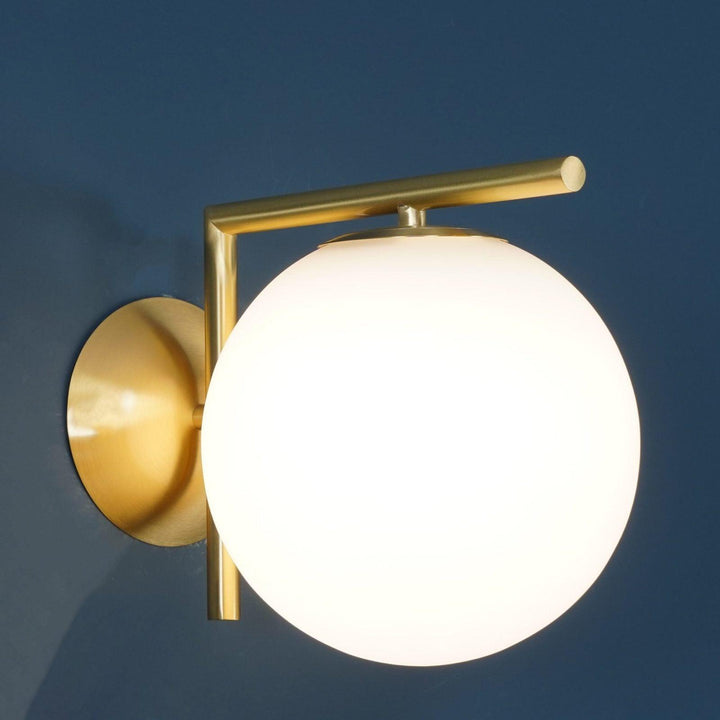 Blåst Glas Opal Glas Vägglampa
