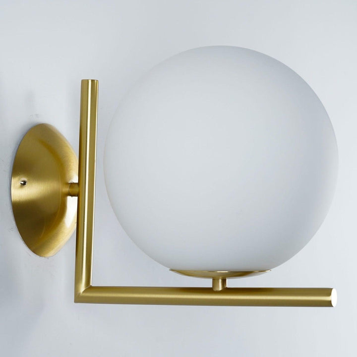 Blåst Glas Opal Glas Vägglampa