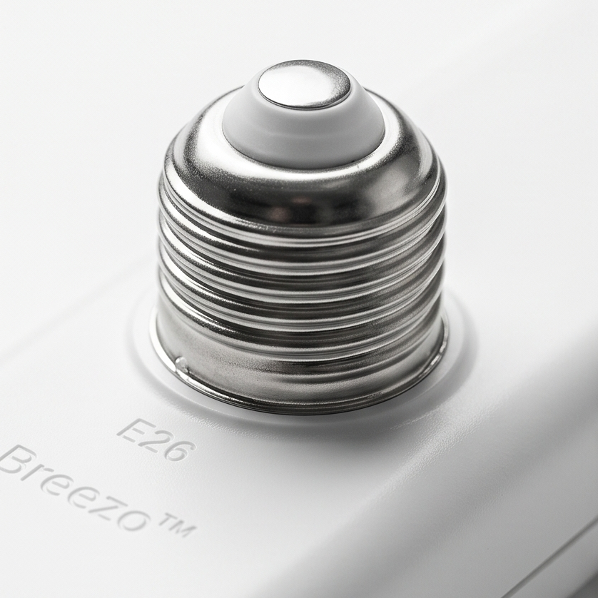 Breezo – Wentylator sufitowy wkręcany z lampą LED