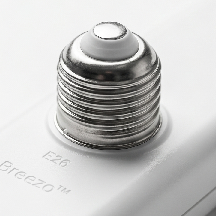 Breezo – Wentylator sufitowy wkręcany z lampą LED