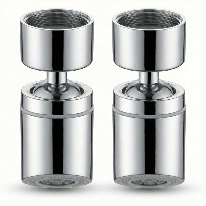 Flowtura - 360° obrotowy aerator för kranu z podwójnym strumieniem (2-pack)