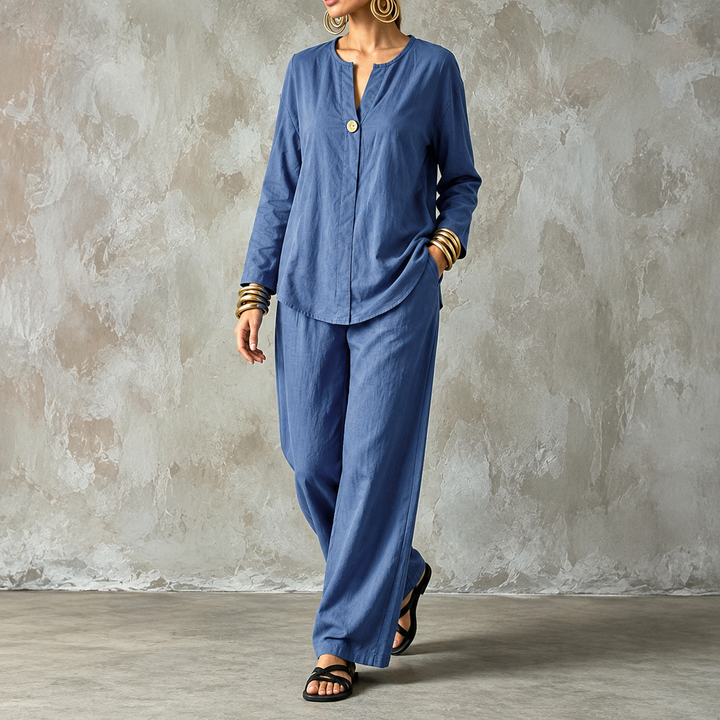 Wearbella – Set z breda spodniami i koszulą