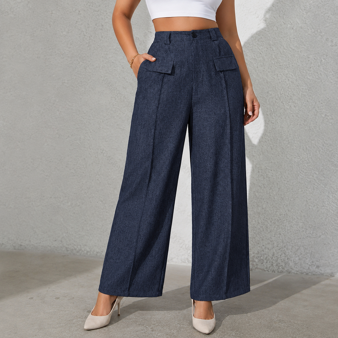 Wearbella – Byxor med hög midja, vida ben