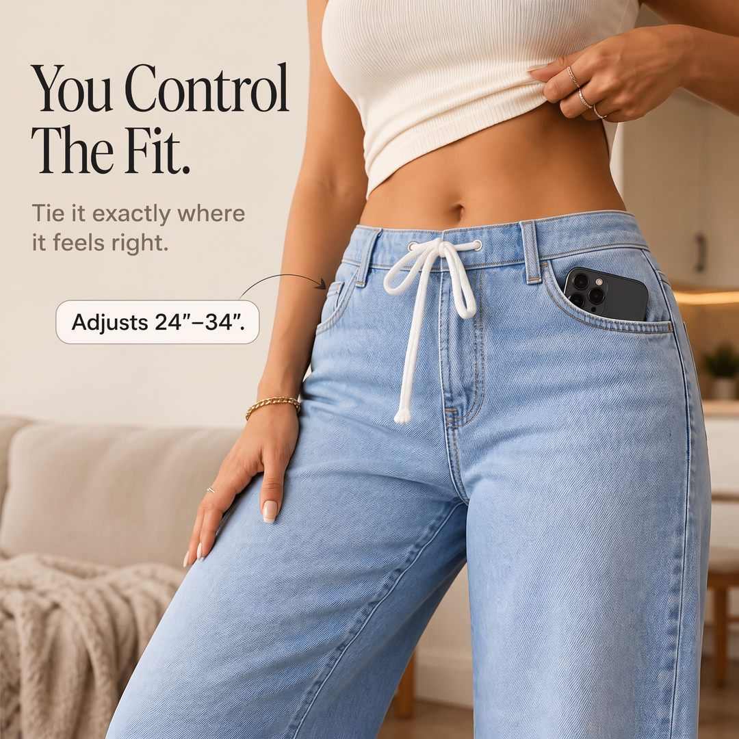 Flexelle – Jeansy med hög midja i vida ben