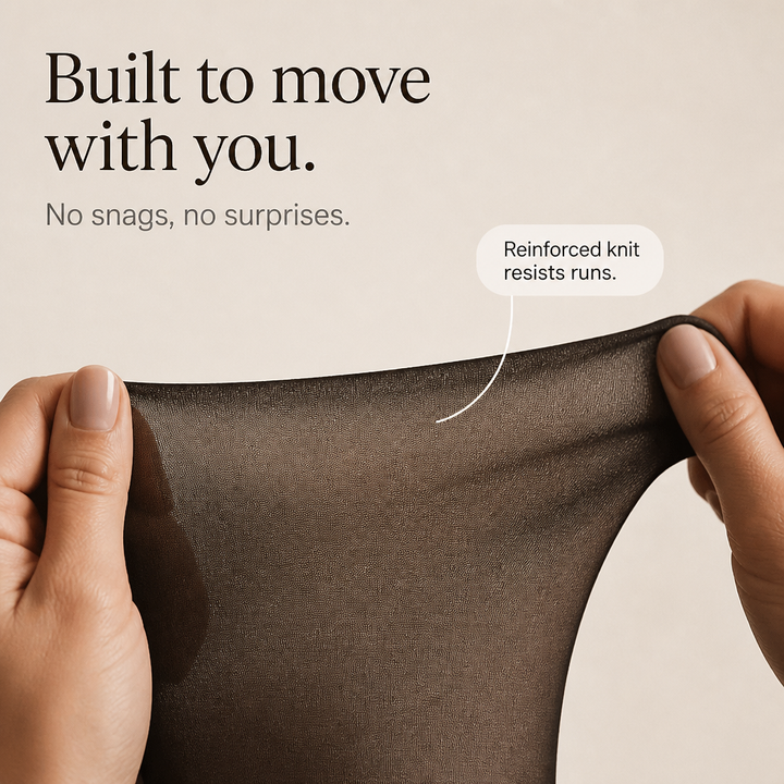 Smoothline – Tights med hög midja, błyszczące i przezroczyste