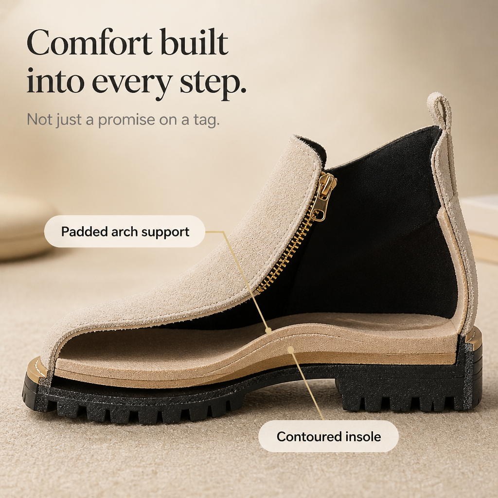 Stridewell – Boots på kwadratowym klack med dragkedja