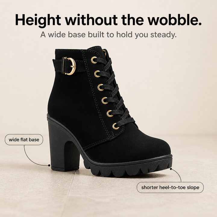 Steadē – Platforma Bred Chunky Obcas Boots ankelhöga