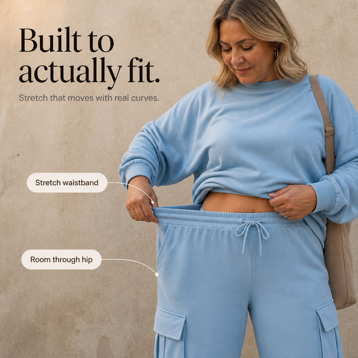 Wearbella – Set topu z okrągłym urringning i byxor cargo