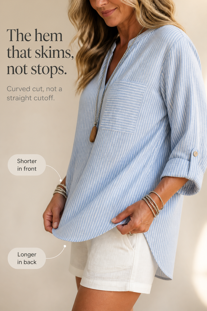 Wearbella – Asymetryczna blus z urringning w v-ringning i band
