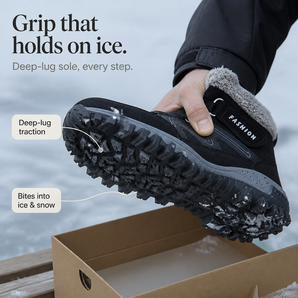 Cozywalk – Boots för kostkę z värmefoder i antypoślizgową podeszwą