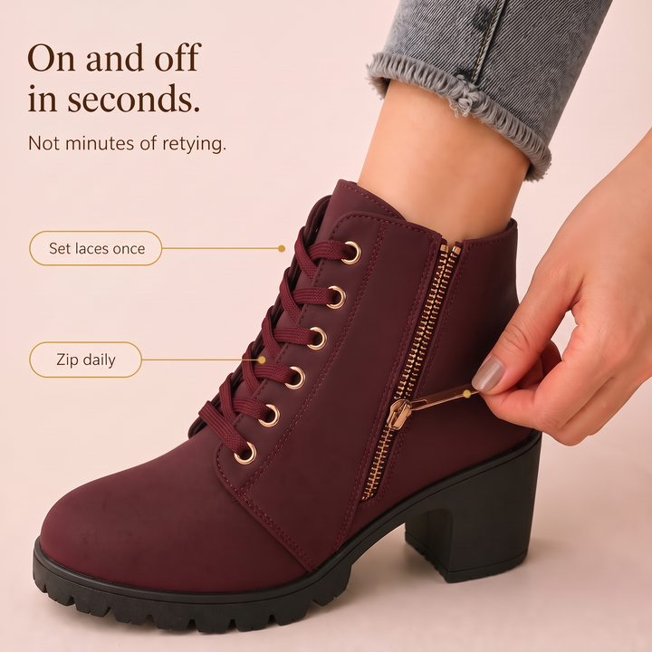 Buckle &amp; Bold – Boots med klack z wiązaniem