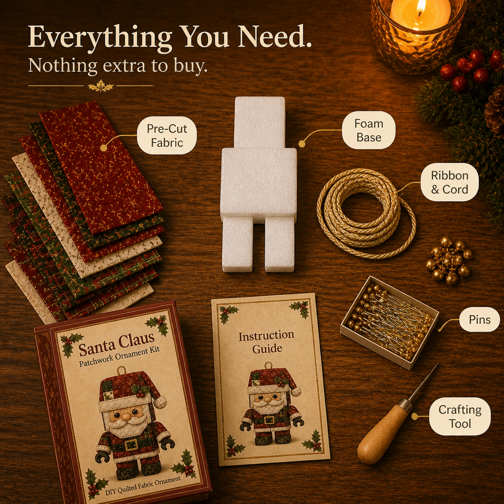 Patchtrim – Set ozdoby Świętego Mikołaja utan szycia