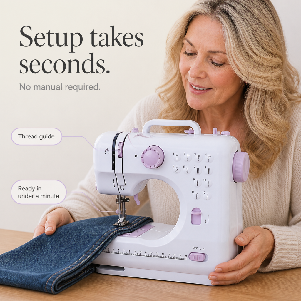 Quickstitch – Bärbar Mini Maszyna för Szycia