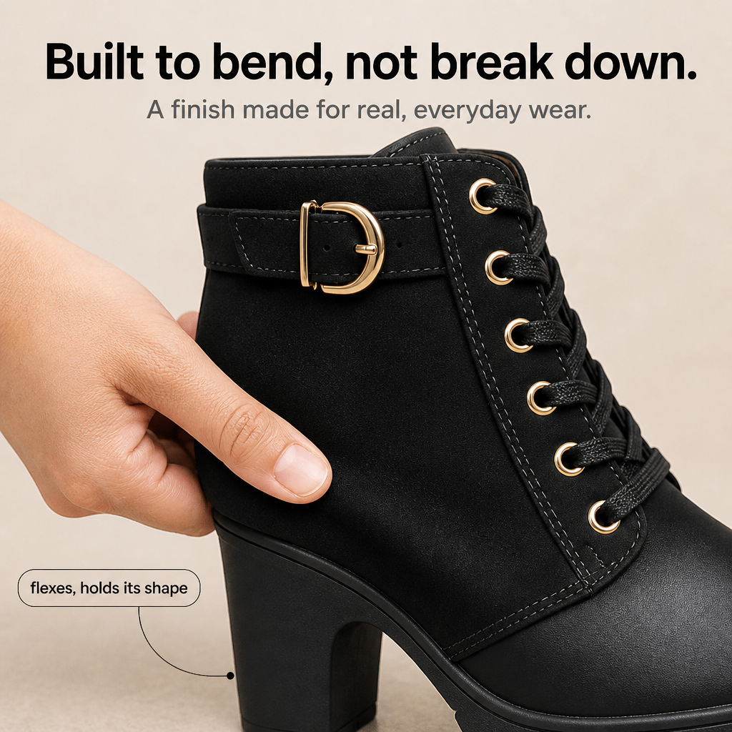 Steadē – Platforma Bred Chunky Obcas Boots ankelhöga