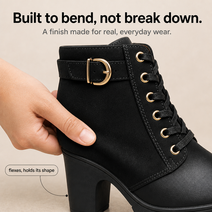 Steadē – Platforma Bred Chunky Obcas Boots ankelhöga