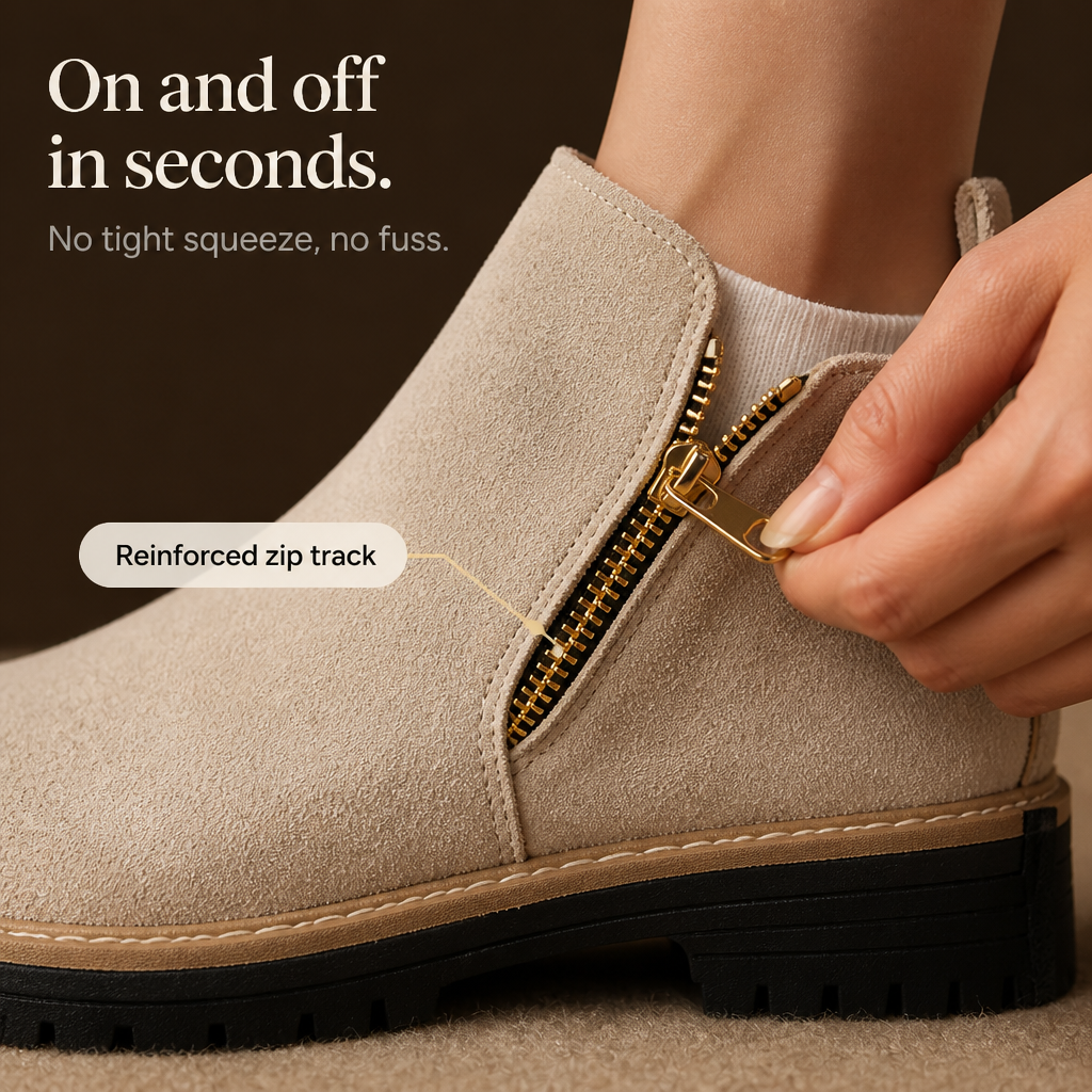 Stridewell – Boots på kwadratowym klack med dragkedja