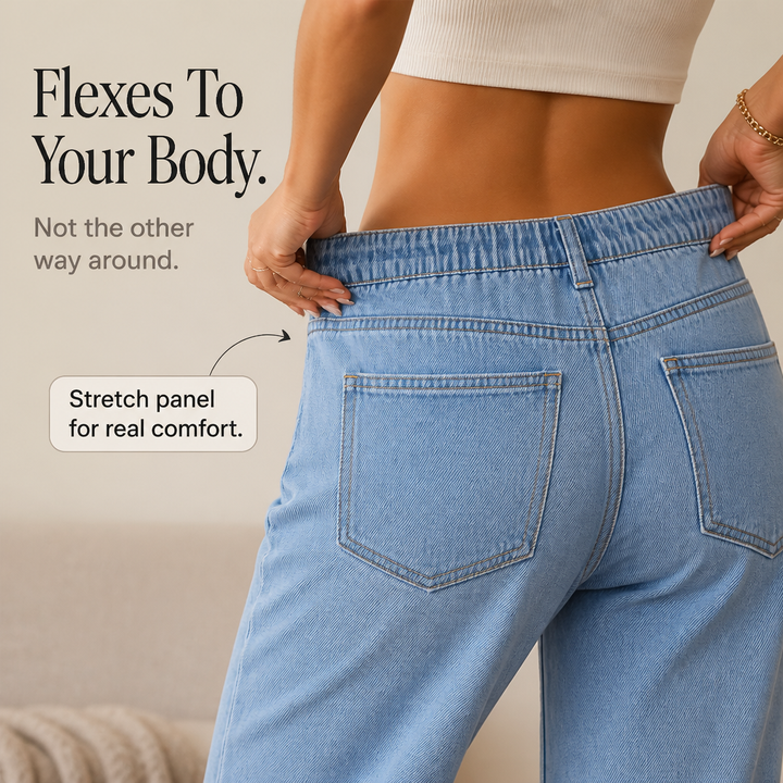 Flexelle – Jeansy med hög midja i vida ben