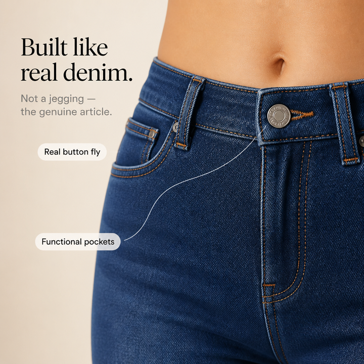 Thermabelle – Jeans skinny z pluszowym finish
