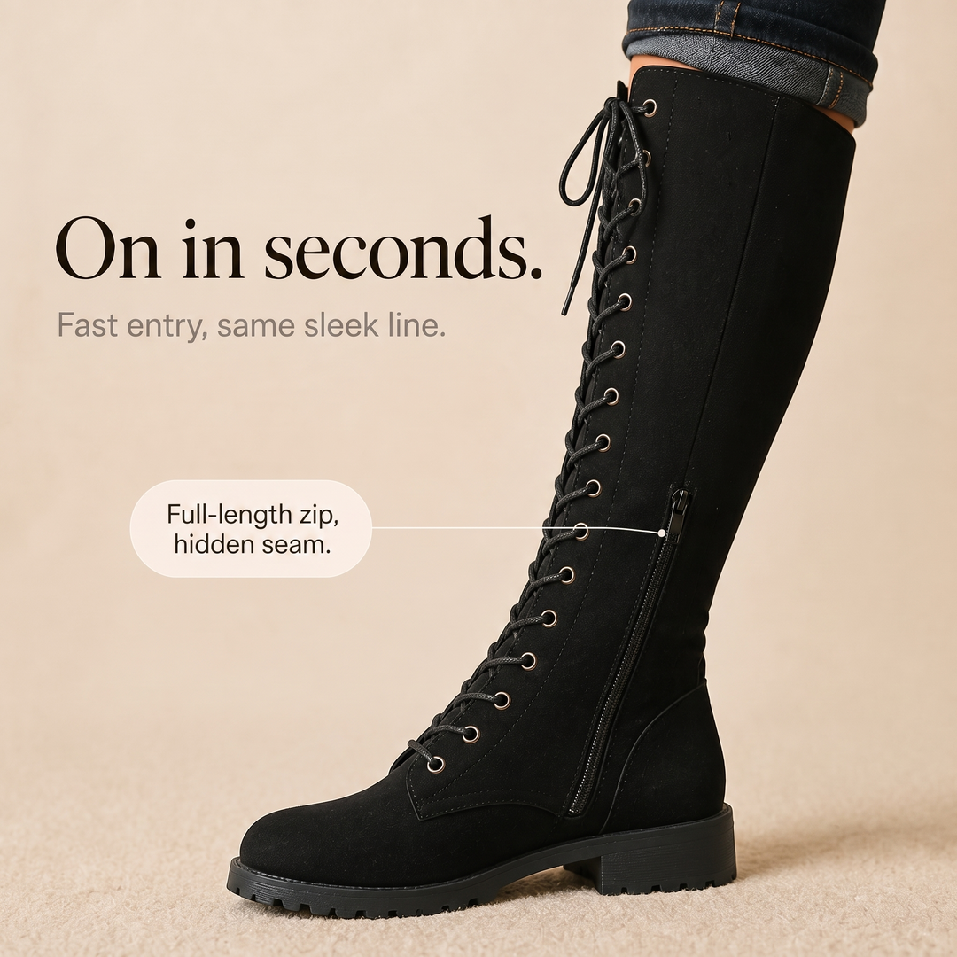 Velacine – Boots över knät z sznurowanym tylnym panelem