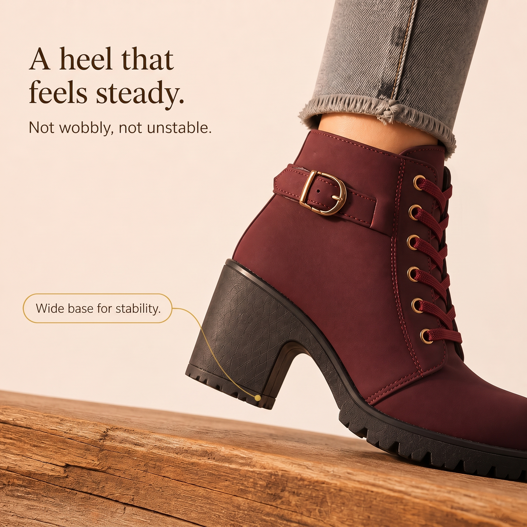 Buckle &amp; Bold – Boots med klack z wiązaniem