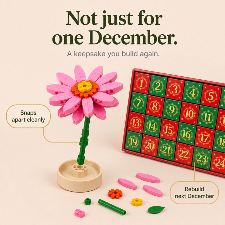 Advent Bloom – 24-dagars kalendarz adwentowy z kwiatami för budowania