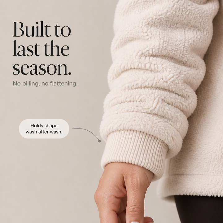 Wrapzo – OverStorlekd Half-Zip Fleece Pullover