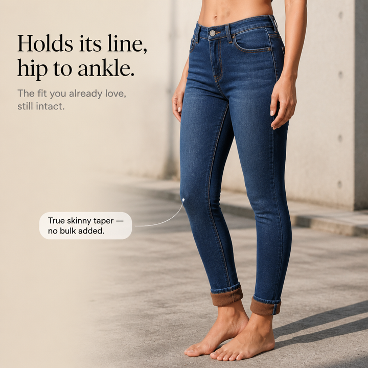 Thermabelle – Jeans skinny z pluszowym finish