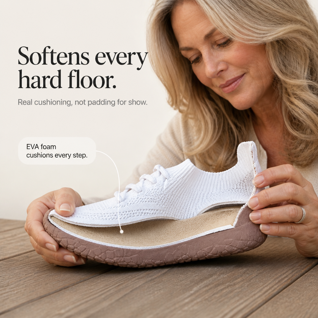 Cloudstep – Sneakers Slip-On z Elastycznym Kołnierzem z Dzianiny