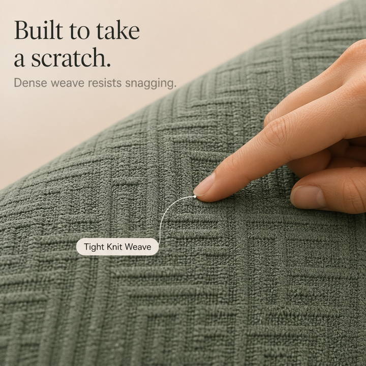 Snugfit – Teksturowana narzuta på sofę z tkaniny jacquard, antypoślizgowa