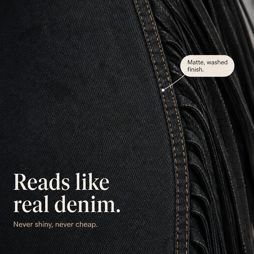 Elarosa – Jeans z Frędzlami w Stilu Western