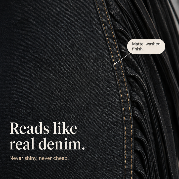 Elarosa – Jeans z Frędzlami w Stilu Western