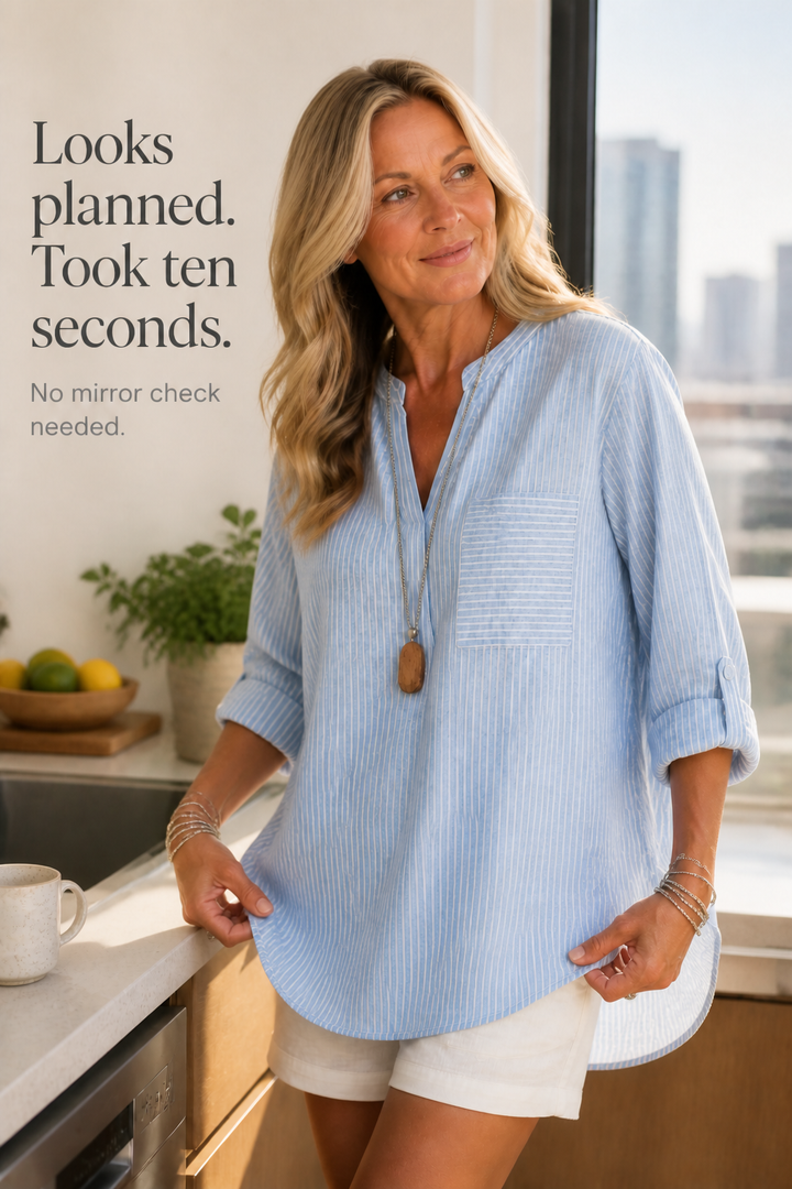 Wearbella – Asymetryczna blus z urringning w v-ringning i band